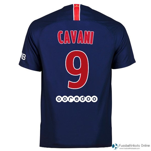 Paris Saint Germain Trikot Heim Cavani 2018-19 Blau Fussballtrikots Günstig